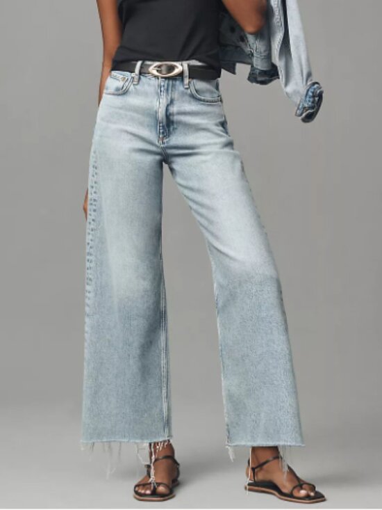 rag & bone Denim - Rag & Bone Andi Crop High-Rise Wide-Leg Jeans sz 30